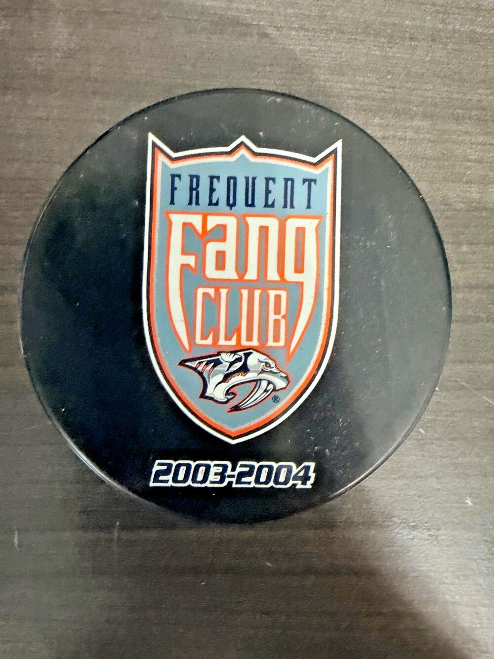 Nashville Predators Frequent Fang Club 2003-2004 NHL InGlasCo Hockey Puck